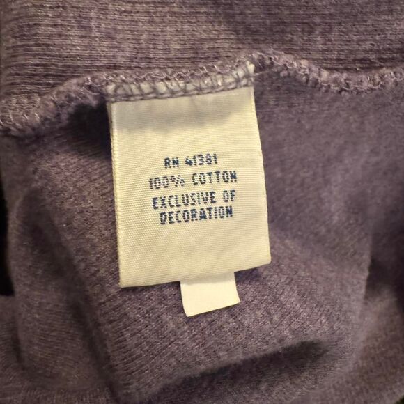 Polo Ralph Lauren Men’s Large Purple Quarter Zip Pullover 100% Cotton Sweater - Picture 5 of 6